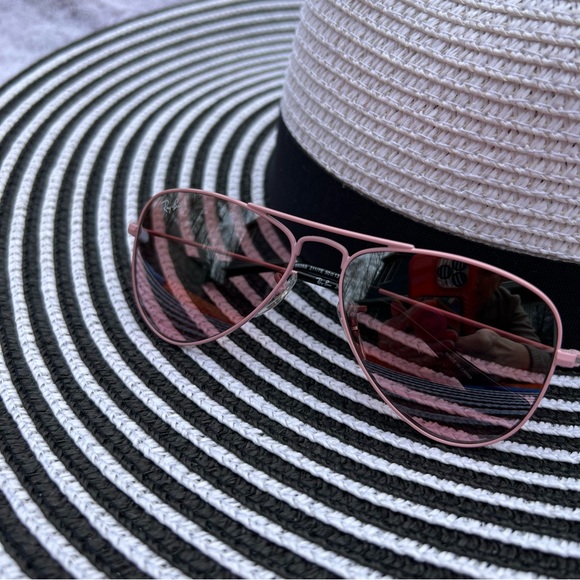 Ray-Ban Junior Sunglasses, Pale Pink Aviators - Picture 2 of 14